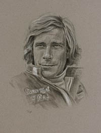James Hunt portrait by Simon Taylor